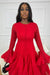 TIMELESS GRACE RUFFLE DRESS - BLACK