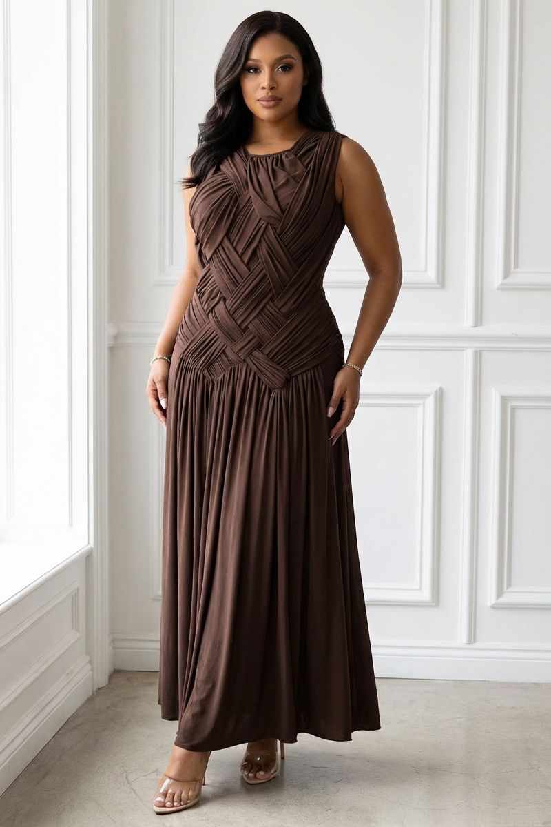 THE SIENNA WOVEN ELEGANCE GOWN