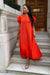 EGYPT PLEATED DRESS - ORANGE