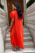 EGYPT PLEATED DRESS - ORANGE