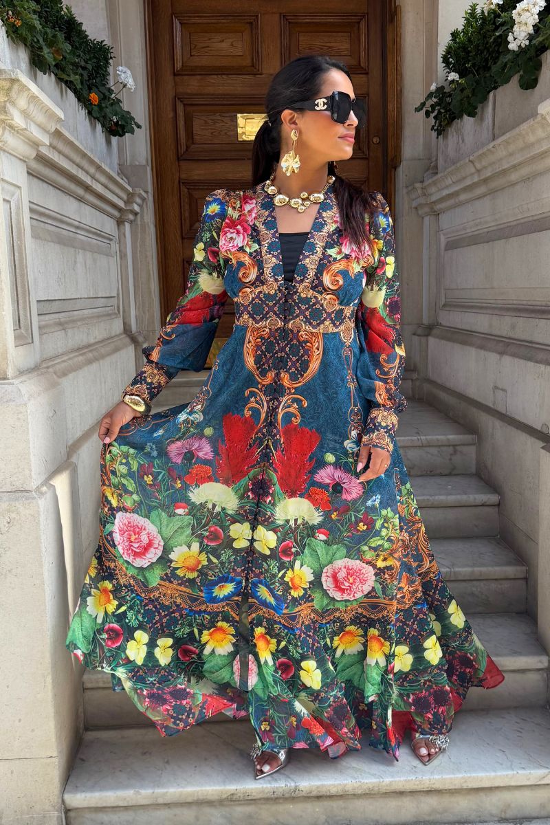 THE VALENTINA BAROQUE MAXI DRESS